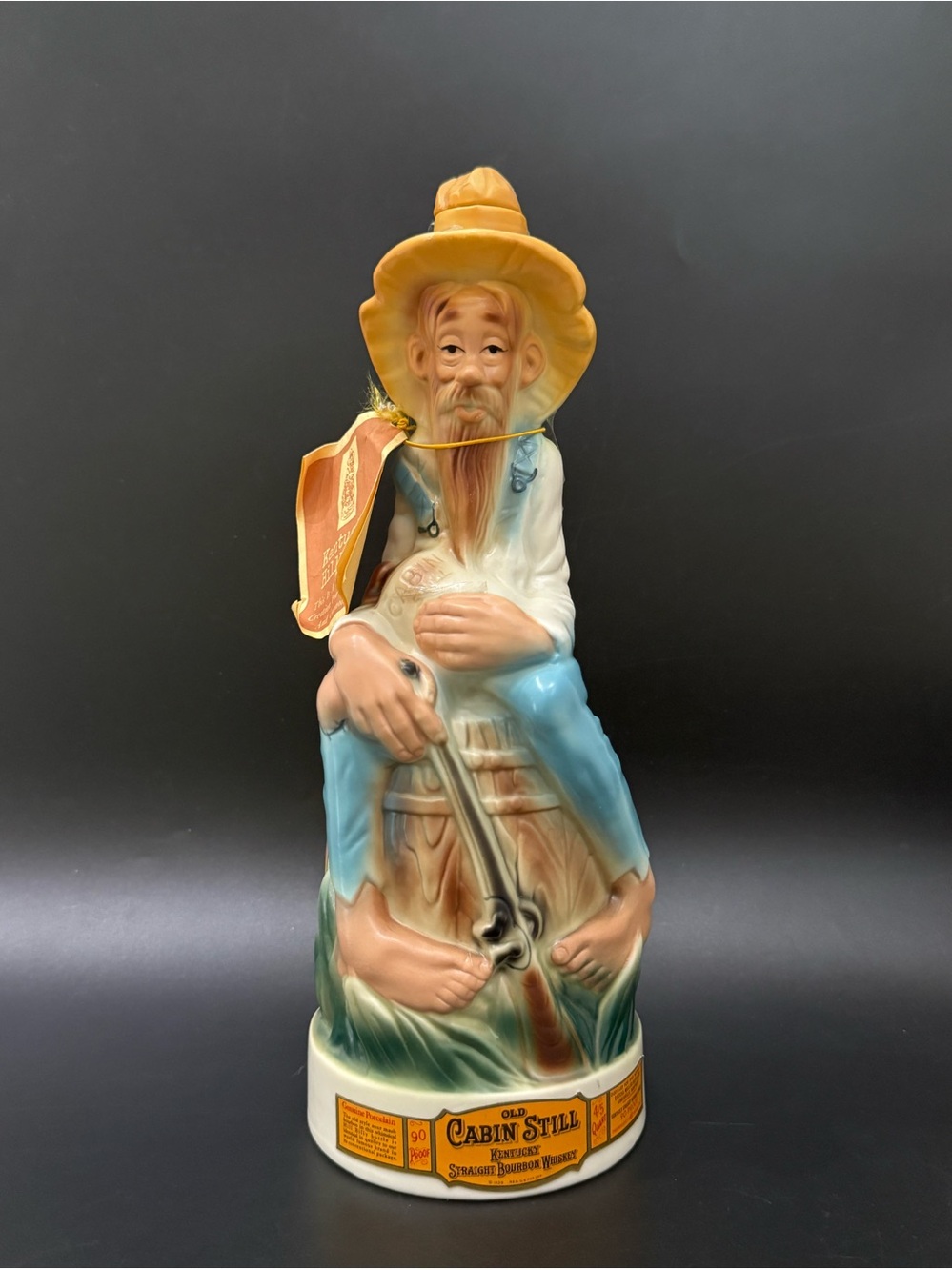 Vintage Old Cabin Still Hillbilly Kentucky Bourbon Whiskey Decanter